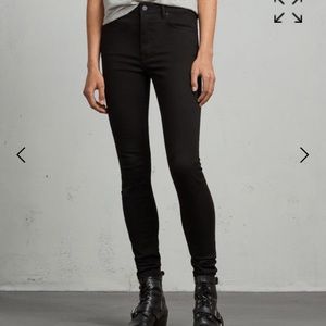 All Saints STILT High waisted black skinny jeans
